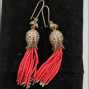 Vintage tulip dangle earrings